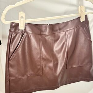 a new day Chocolate Brown Mini Skirt